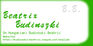beatrix budinszki business card